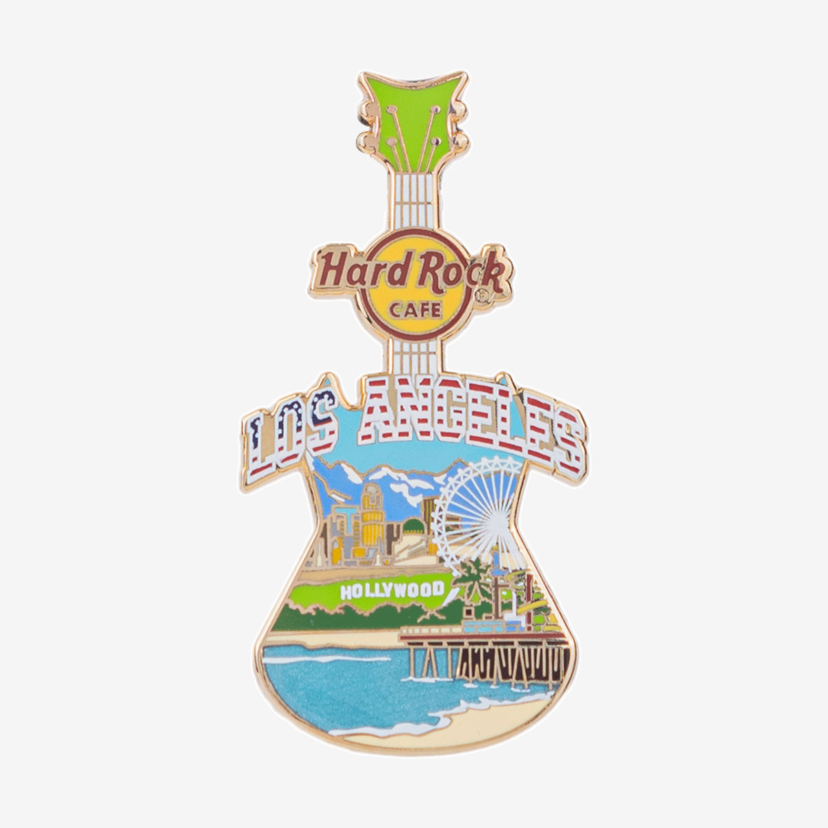 Collectible Guitar City Art Pin image number 1